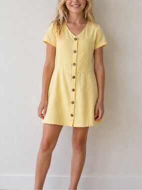 H&M Kids / Girls Pale Yellow Summer  Dress Size 13-14 or Women’s XS